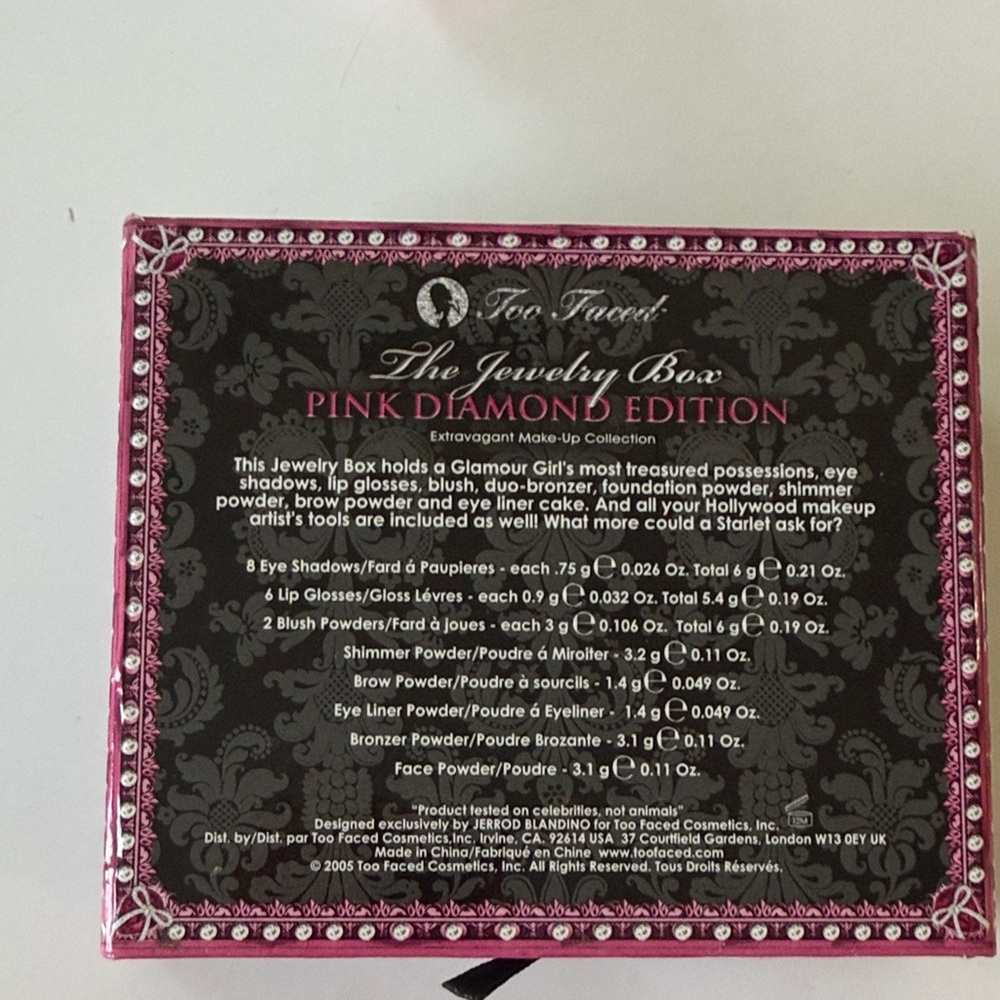 Too Faced The Jewelry Box Pink Diamond Edition Makeup Palette, NWT, perfect - Picture 9 of 11